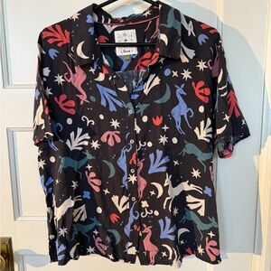 Men's Black Patterned Shirt